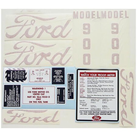 Aftermarket Complete Decal Set FORD900DECALSET
